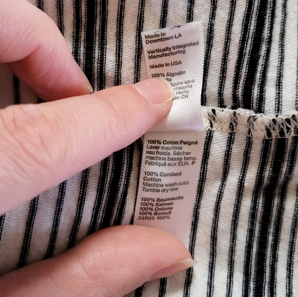 Classic American Apparel Striped Low Back Tank Dress - Picture 4 of 4